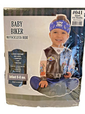 amscan 846806 Baby Biker Costume, 0-6 Months Old, Multicolor