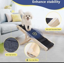 iPetba Dog Ramp for Bed  Couch for Small Dogs - Joint-Friendly, Anti-Slip