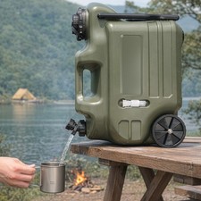 Water Container 28 Liter Portable Water Container with Wheels & Pull Handle