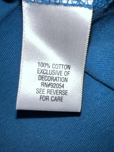 Croft & Barrow Top Women’s Large Teal Blue 100% Cotton Embroidered V-neckline - Picture 12 of 15