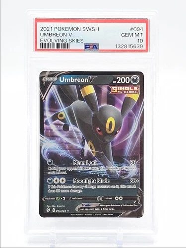 UMBREON V 2021 POKEMON SWSH EVOLVING SKIES ULTRA RARE 094/203 PSA 10 Q0465