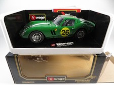 1:18 Bburago 3011 Ferrari 250 GTO 1962 auto da corsa rally n. 26 verde