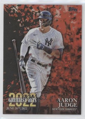 2023 Topps Series 1 2022's Greatest Hits Black /299 Aaron Judge #22GH-14 0s69