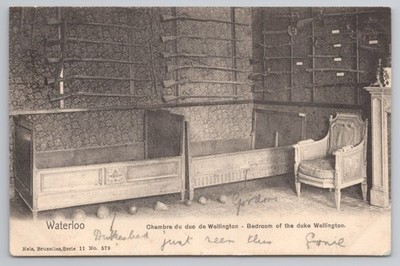 Waterloo Duke Wellington Schlafzimmer Interieur Waffen Belgien Topographie 1914