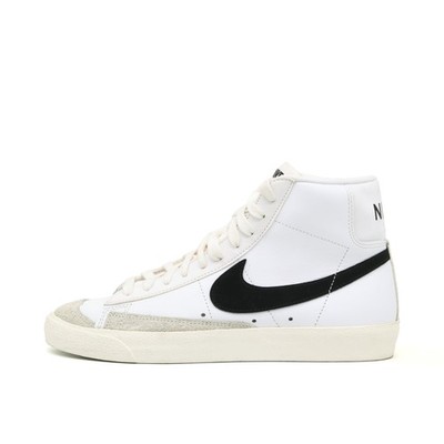 Nike Herren Blazer Mid '77 Schuh Weiß/Schwarz Leder High-Top Sneaker EU 40