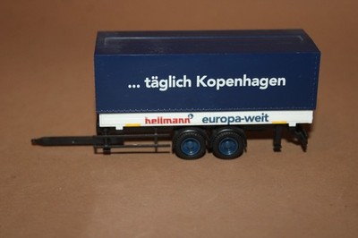 AMW  1:87 2 Achs  Tandem Wechsel Pr PL Anhänger hellmann