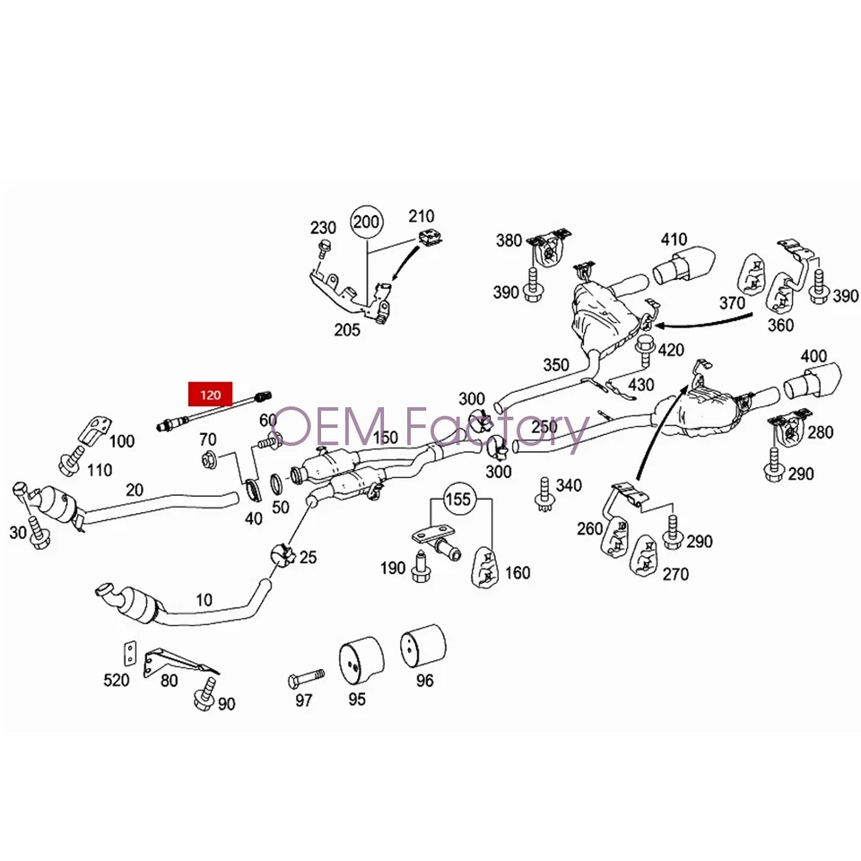 0035427018 for Mercedes C300 C350 E350 ML350 OEM Bosch Upstream Oxygen Sensor - Image 2 of 4