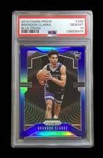 2019 panini prizm #266 brandon clarke rc; blue /199 rookie prizms PSA 10  (GEM)