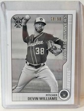 2021 Topps Big League #271 Award Winners Black & White Devin Williams 28/50