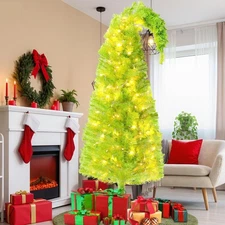 6FT Grinch Christmas Tree with Flexible Branches Green Monster Xmas Decoration