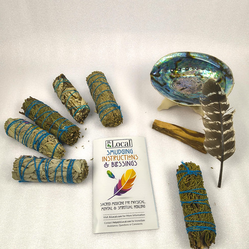 Sage Smudge Smudge Sticks, Palo Santo, Abalone | Smudging Kit