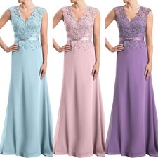 Damen Elegant Abendkleider Brautmutterkleider Festlichkleider Lang Premium