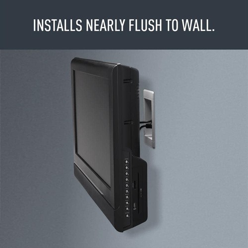 Recessed TV Media Box Wall Mount 1 Gang White Low Voltage Brush Insert PVC - Afbeelding 6 van 7