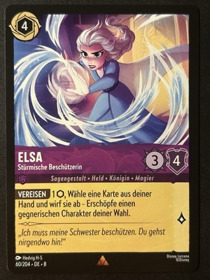Lorcana Elsa Stürmische Beschützerin 60 Domäne von Dschafar Rare DE NM-Mint