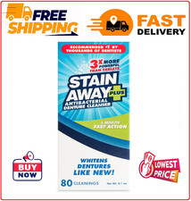 Stain Away Plus Professional Strength Denture Cleanser, 8.10 oz, Enough for 80 C