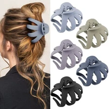 Jumbo Hair Claws for Thick Hair - 5 Pcs Giant Clips, Extra Large Hair Accesso...