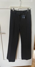 NWT Lands End Wide leg charcoal Pants. Size 4