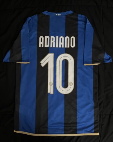 Adriano #10 2008/2009 Large Italy Home Blue Retro Kit Soccer Football L
