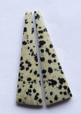 46.05 Cts Natural Dalmation Jasper 50mm X 15m each Cabochon Loose Match Pair