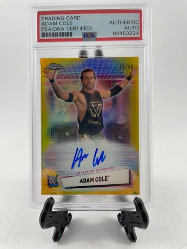 WWE 2021 Topps Chrome Adam Cole Autograph Card #21 Of 50 Signed PSA DNA - 第 1/2 張圖片