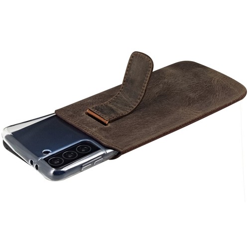 Suncase Leather Cover Bag IN Antique Braun + Silicone Cover for Samsung Galaxy - Zdjęcie 5 z 9