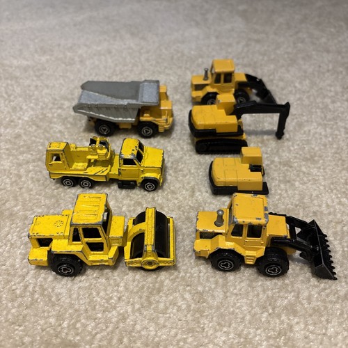 Majorette Lot 6 Construction Toy Vehicles Yellow Roller Dump Truck Loader - Bild 3 von 18