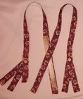 Civil War Suspenders DEEP BURGUNDY Union Confederate Sewn Handcrank machine 338 — photo 1