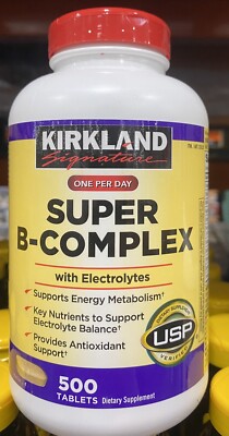 Kirkland Signature Super B-Complex with Electrolytes 500 Tablets