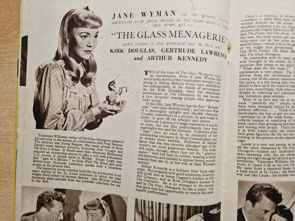 ABC Film Review Magazine February 1951 Ruth Roman Jane Wyman Virginia