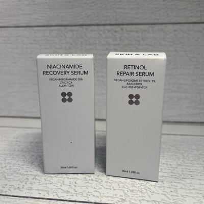 Lot Of SKIN&LAB - Retinol Repair Serum & Recovery Serum - US Seller 1.01 Fl. oz.