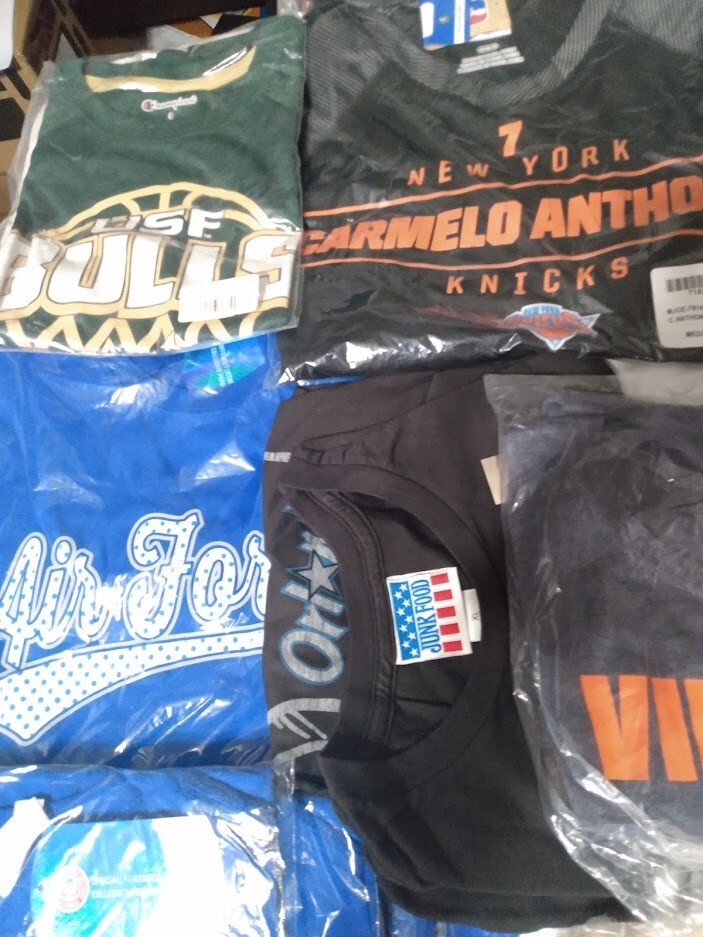 80 off MSRP Bulk Large Lot Sports Fan Gear Clothing Shelf Pulls