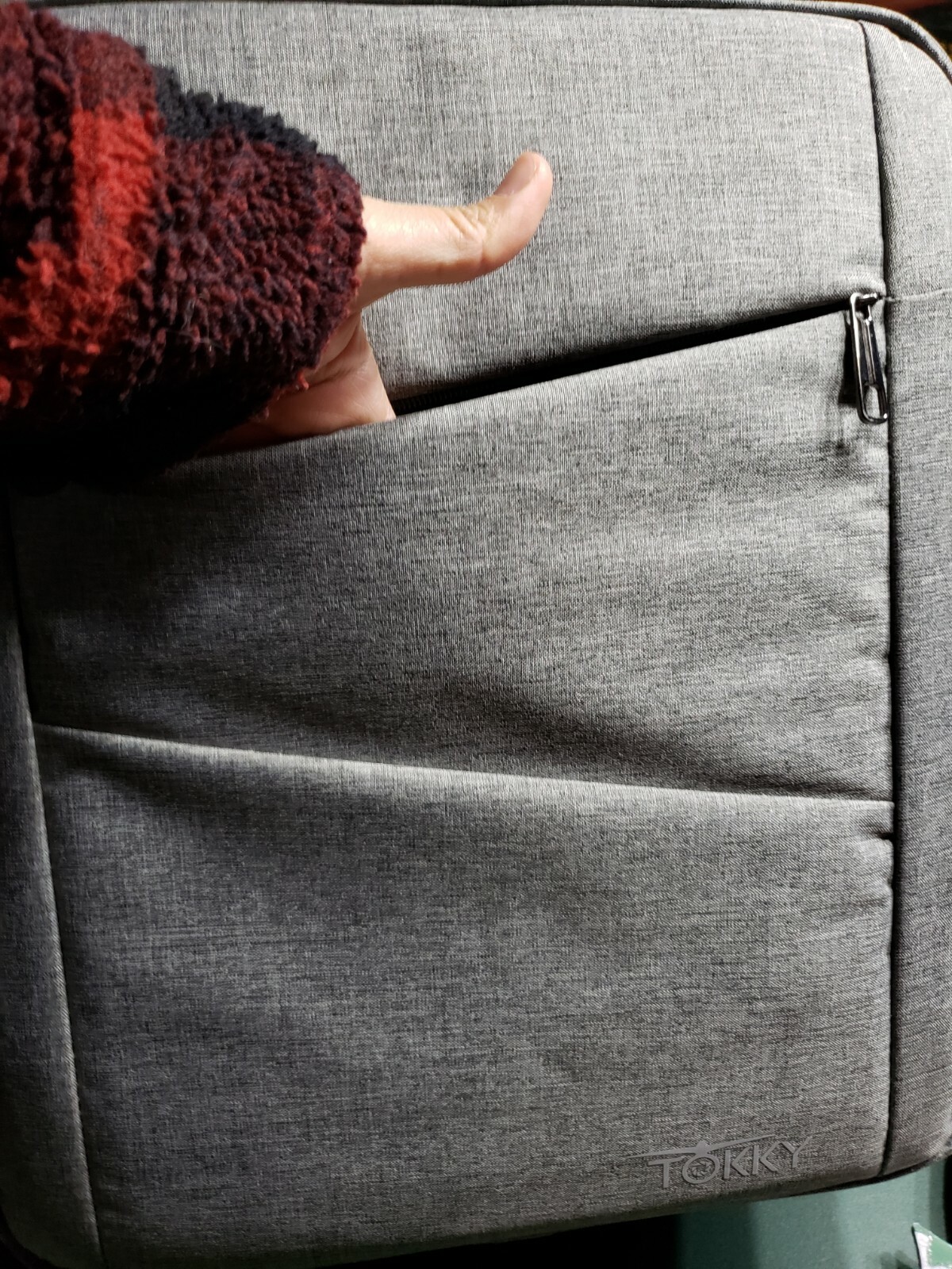 Tokky Backpack gray backpack pockets zippers padd… - image 3