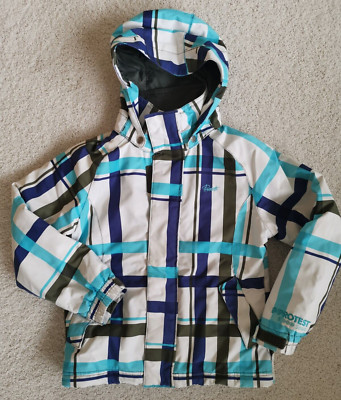 Ski Jacke Mädchen PROTEST 5000 series 140 Türkis Weiss Grau, 1A Zustand