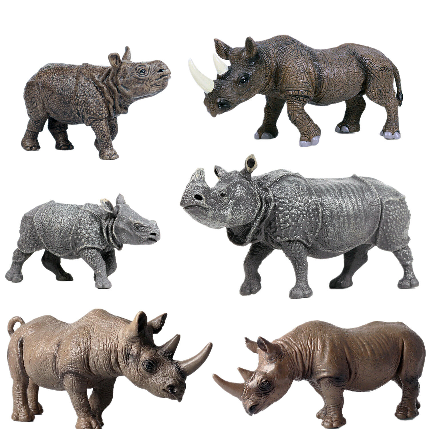 Rhinoceros Greater Rhino Wild Animal Figure Model Toy Collector Decor Kid  Gift | eBay