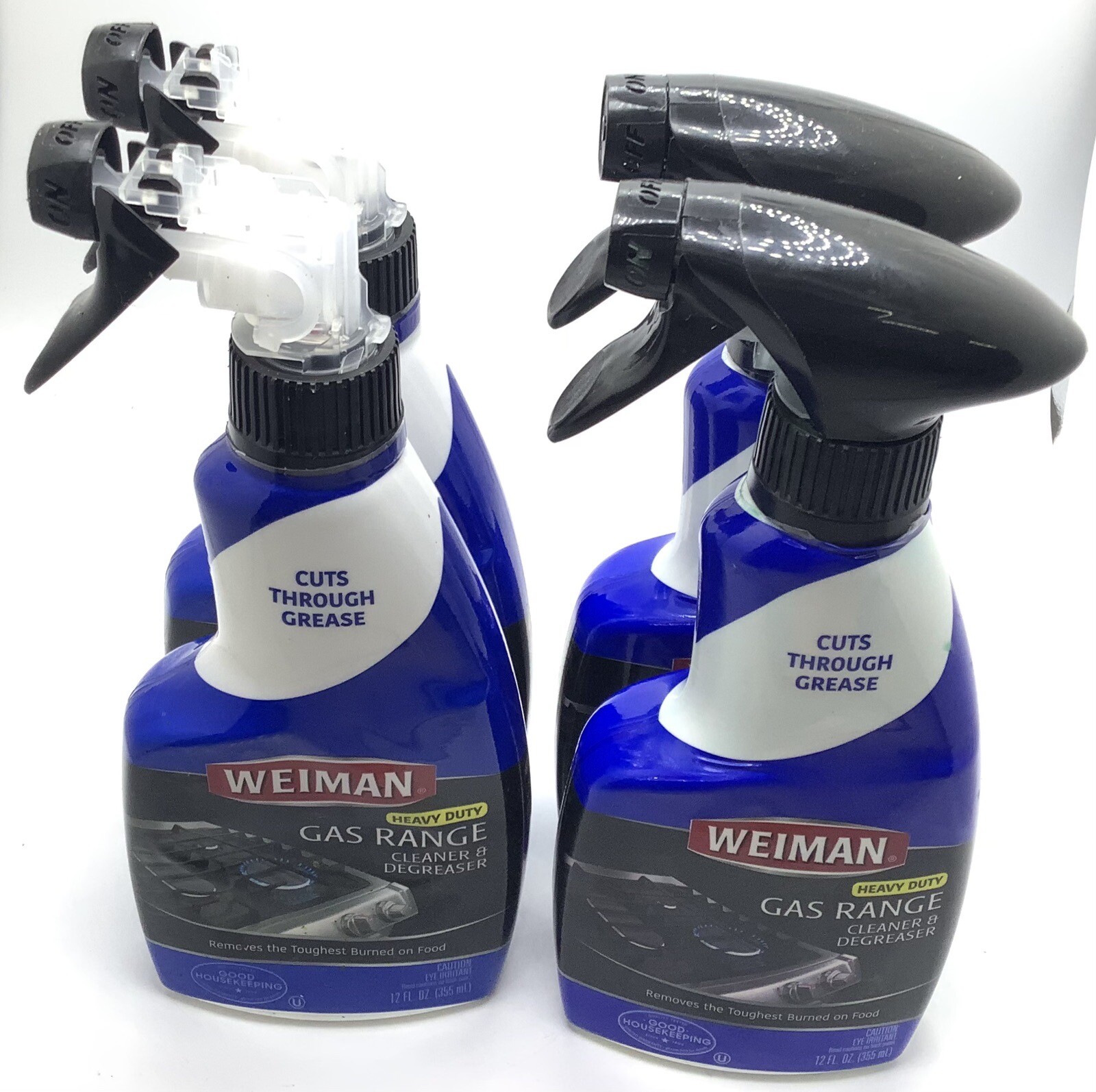 WEIMAN HEAVY DUTY GAS RANGE CLEANER & DEGREASER 12OZ EA LOT OF 4 READ