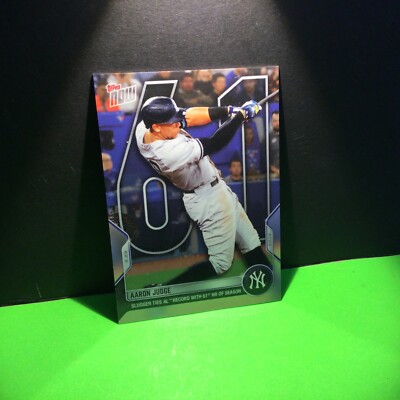 AARON JUDGE Slugger Ties AL Record With 61st HR  Of Season Card No.975