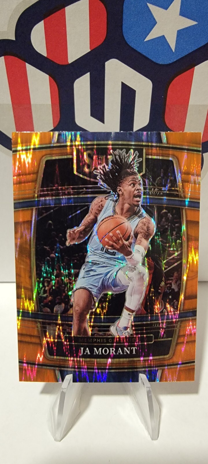 2021-22 Select JA MORANT Orange Flash Concourse #75 Memphis Grizzlies