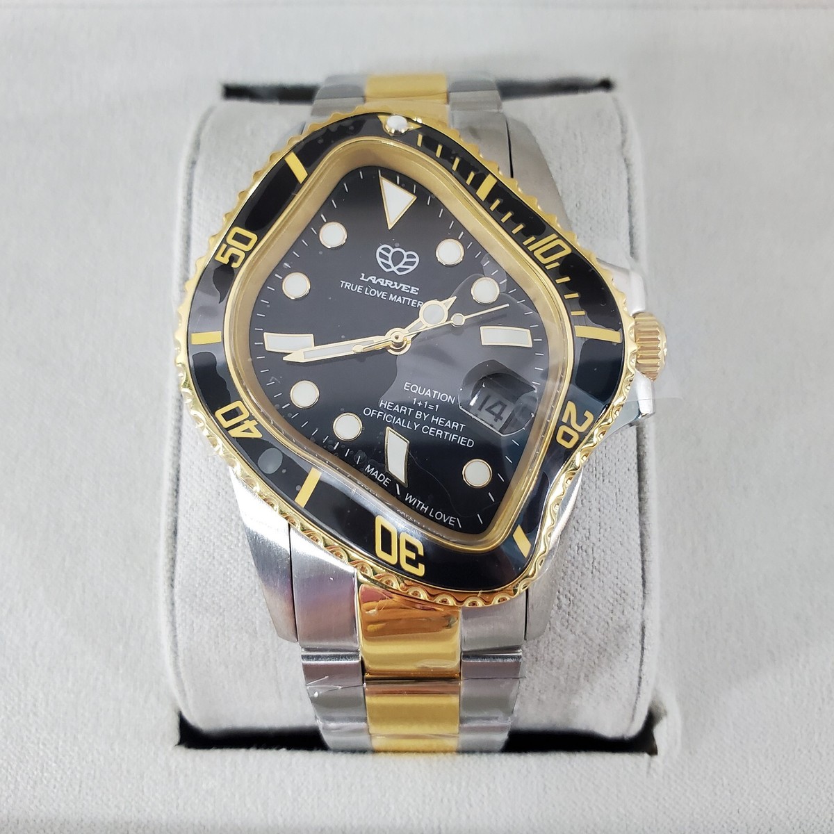 LAARVEE Exclusive Crash Watch Silver GOLD Precision Steel LAARVEE Exclusive Crash Watch Silver GOLD Precision Steel