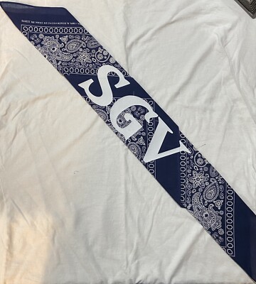 San Gabriel Valley Bandana BLUE COLOR Chicano ART Cholo | eBay