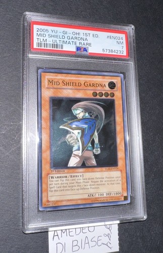 YU GI OH PSA 7 MID SHIELD GARDNA TLM-EN024 1st EDITION ULTIMATE RARE ENGL 2005 - Picture 4 of 7