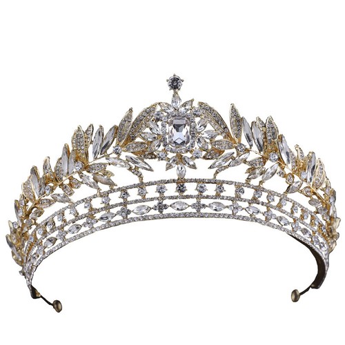 Tiara de cristal de 7,5 cm de altura corona boda reina princesa graduación 2 colores adulto - Imagen 14 de 14