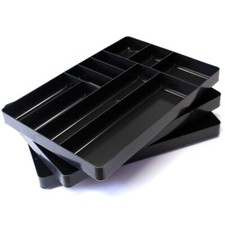 STEALTH 3 x 10 Compartment Black Tool Tray