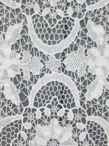 Vintage Point de Venise needle lace Banquet tablecloth 208x122cm - Picture 10 of 12