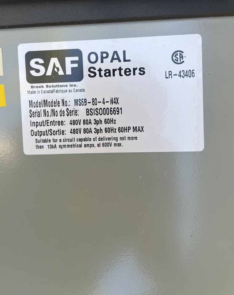 MS6B-80-C-75 Opal Pro MS6B Series SAF Opal Pro Soft Starter 75HP 80A - Imagem 4 de 4
