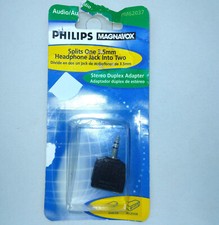 Philips 3.5 mm Headphone Splitter, Connects 2 Headphones To One 3.5mm Audio Port