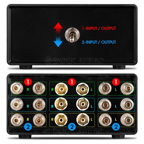 Passive 4 Channel Stereo Audio Source / Amplifier / Speaker Switch Selector Box - Picture 5 of 10