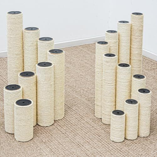 Cat Scratching Post Sisal Rope Entangle Climbing Frame Sisal Hemp Cat Tree Tower - Picture 5 of 8