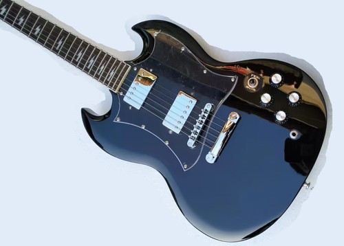 Angus Young SG black Electric Guitar HH Pickups ac/dc inlay Fast ...
