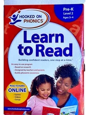 Hooked On Phonics Learn To Read Pre-K Level 2 Ages 3 4 Set Kit