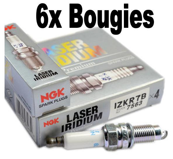 6 bougies IZKR7B NGK anti ratés Golf IV R32